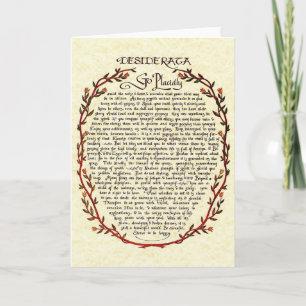 Festiva Tarjeta DESIDERATA=Vintage Wreath