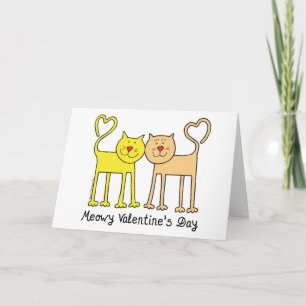 Festiva Tarjeta Día de San Valentín Cat Lover