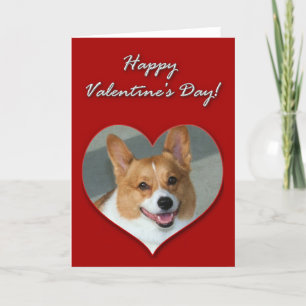 Festiva Tarjeta Día de San Valentín Corgi Welsh