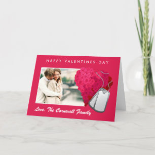 Festiva Tarjeta Día de San Valentín de rosas y etiquetas d