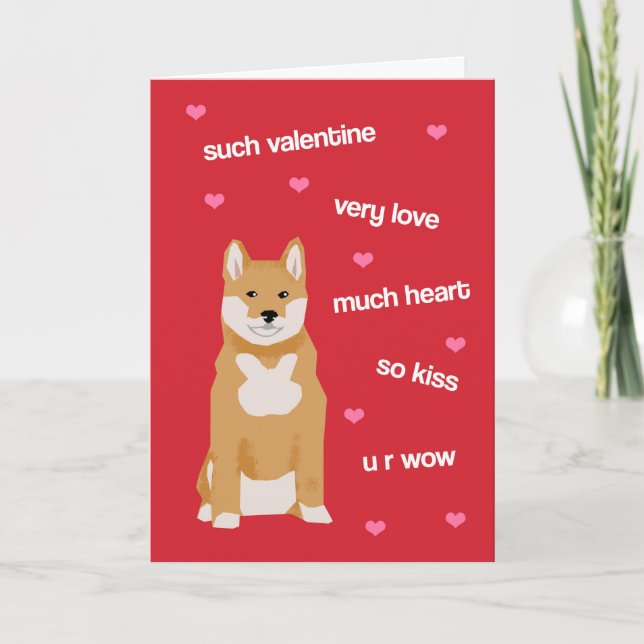 Festiva Tarjeta Día de San Valentín Doge (Anverso)