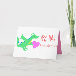 Festiva Tarjeta Día de San Valentín Dragon Dragon Valentin