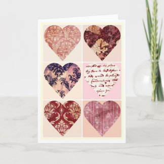 Festiva tarjeta Día de San Valentín en blanco