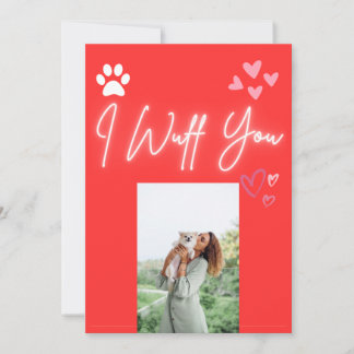 Festiva Tarjeta Día de San Valentín personalizado Del Perr