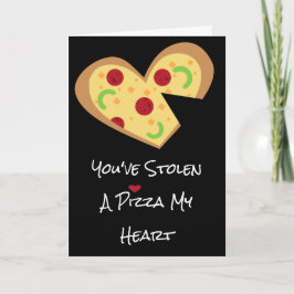 Festiva Tarjeta día de San Valentín - Pizza Mi Corazón