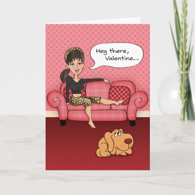 Festiva Tarjeta Día de San Valentín sugerida divertida (Anverso)
