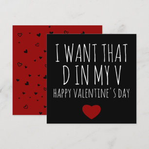 Festiva Tarjeta Día de San Valentín traviesa para novio -