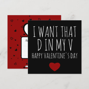 Festiva Tarjeta Día de San Valentín traviesa para novio -