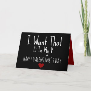 Festiva Tarjeta Día de San Valentín traviesa para novio -