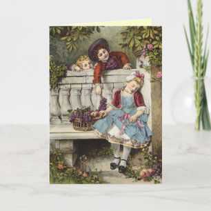 Festiva Tarjeta Día de San Valentín victoriana