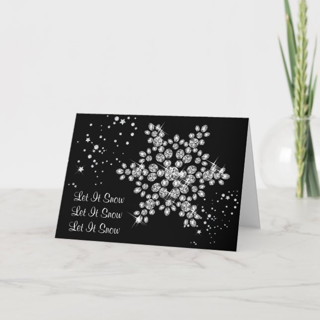 Festiva Tarjeta Diamond Snowflake (Anverso)