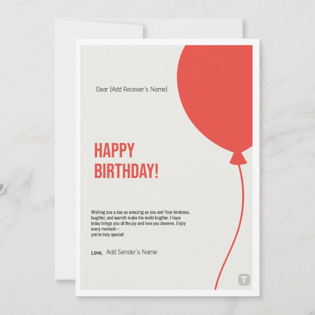 Festiva Tarjeta digital del Personalizado de cumpleaños fe (Anverso)