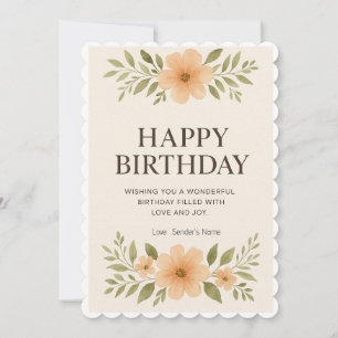 Festiva Tarjeta digital floral feliz Personalizado de cump