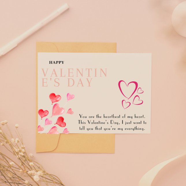 Festiva Tarjeta digital imprimible del Día de San Valentín (Digital Download Printable Valentine's Card)