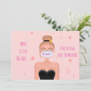 Festiva Tarjeta divertida anti-San Valentín dibujada a man