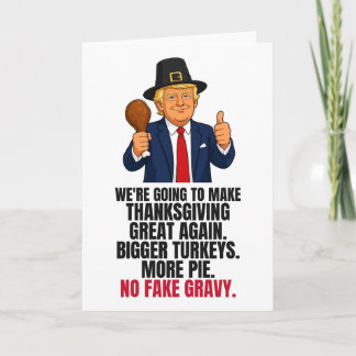 Festiva Tarjeta divertida de Acción de Gracias de Trump Ha