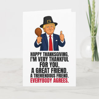 Festiva Tarjeta divertida de Acción de Gracias de Trump pa