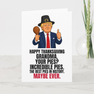 Festiva Tarjeta divertida de Acción de Gracias de Trump pa