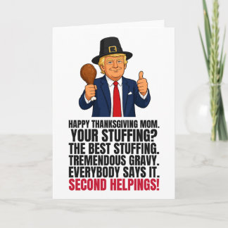 Festiva Tarjeta divertida de Acción de Gracias de Trump pa