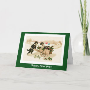 Festiva Tarjeta divertida de Año Nuevo personalizable de g