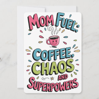 Festiva Tarjeta Divertida de Café para Mamá