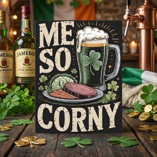 Festiva Tarjeta divertida de comida del día de San Patrici