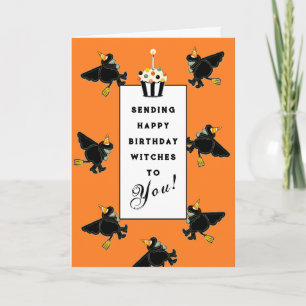 Festiva Tarjeta divertida de cumpleaños de Halloween