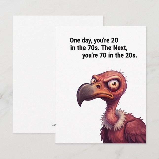 Festiva Tarjeta divertida de cumpleaños número 70 para pap (Anverso / Reverso)