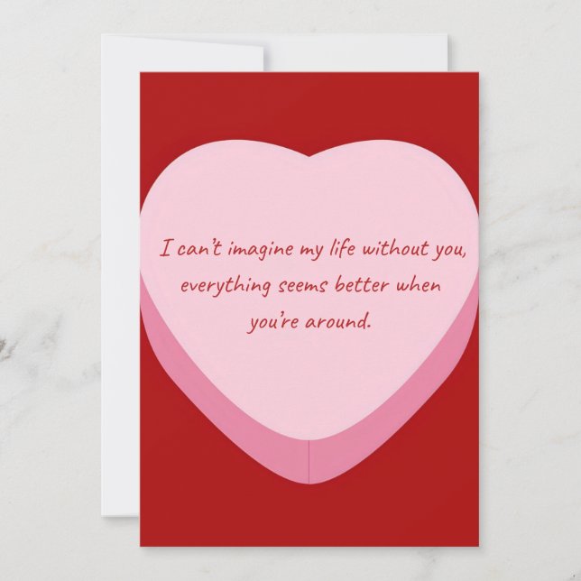 Festiva Tarjeta Divertida de Feliz Día de San Valentín (Anverso)