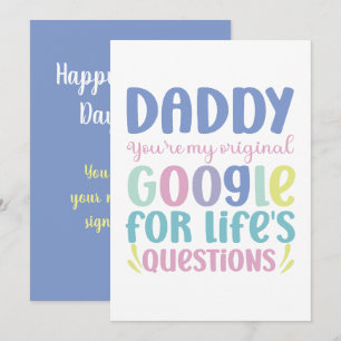 Festiva Tarjeta divertida de Feliz Día del Padre plana