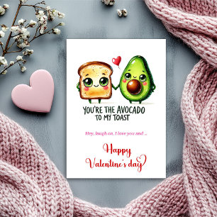 Festiva Tarjeta divertida de frutas para San Valentín con