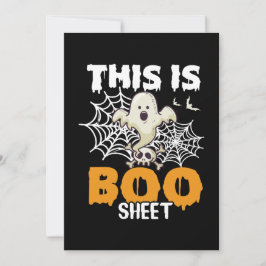 Festiva Tarjeta divertida de Halloween con fantasma y la f