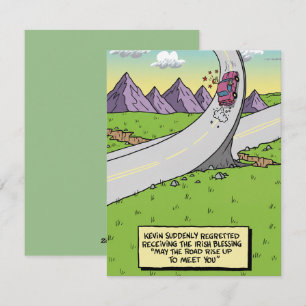 Festiva Tarjeta divertida de la bendición irlandesa del dí