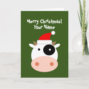Festiva Tarjeta divertida de Navidades de personalizados d