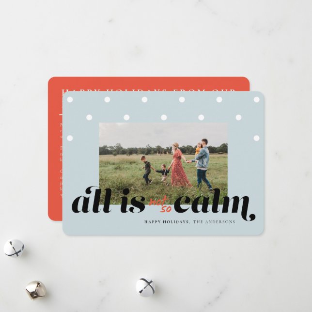 Festiva Tarjeta divertida de Navidades familiares (Anverso/Reverso In Situ)