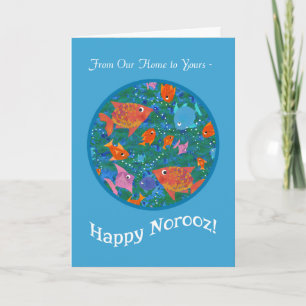 Festiva Tarjeta divertida de Norooz de peces de nuestra ca