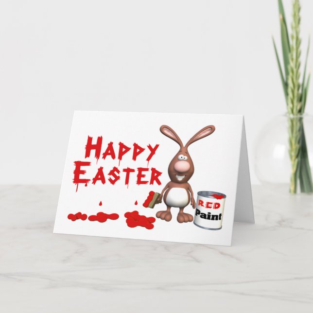 Festiva Tarjeta divertida de Pascua (Anverso)
