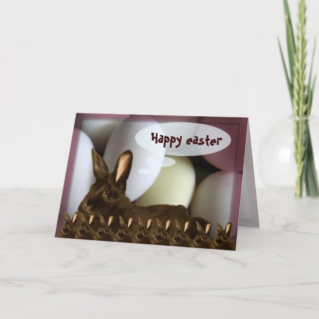 Festiva Tarjeta divertida de pascua (Anverso)