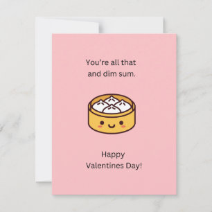 Festiva Tarjeta divertida de San Valentín de Dim Sum