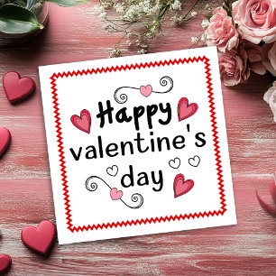 Festiva Tarjeta divertida de San Valentín dibujada a mano
