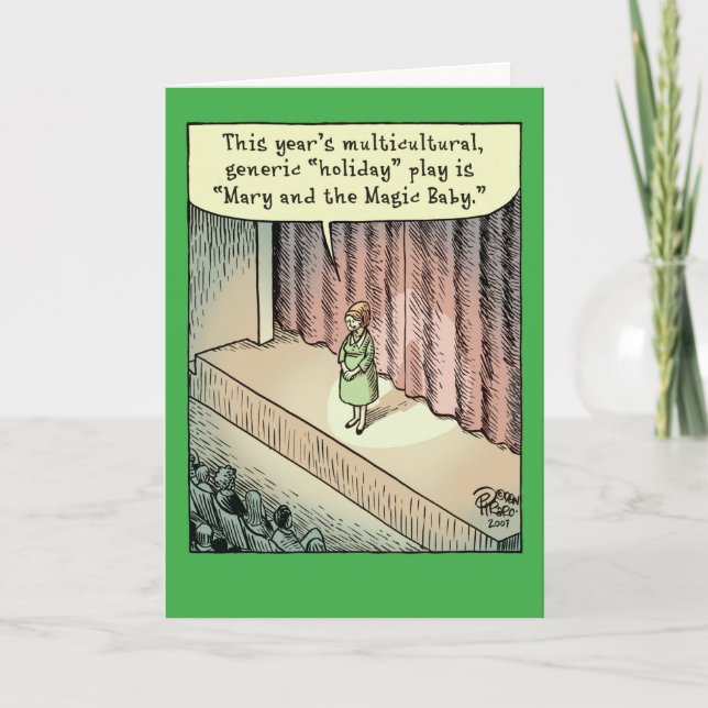 Festiva Tarjeta divertida del día de fiesta del día de (Anverso)