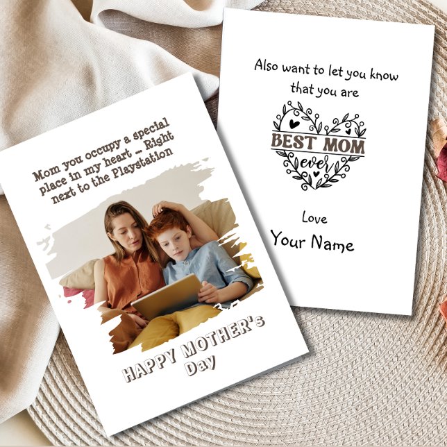 Festiva Tarjeta divertida del Día de la Madre de hijo (Subido por el creador)