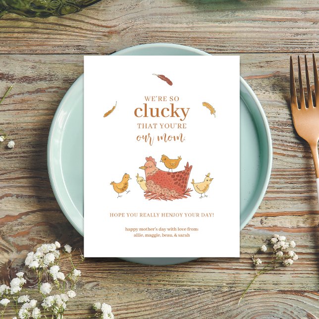 Festiva Tarjeta divertida del Día de la Madre de Pollo de  (Subido por el creador)