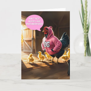 Festiva tarjeta divertida del día de la madre tarjeta de c