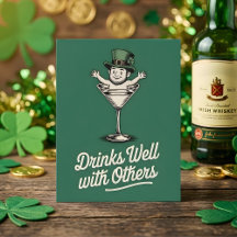 Tarjeta divertida del día de San Patricio para beb