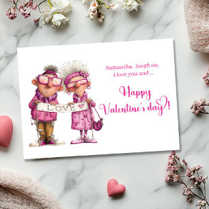 Festiva Tarjeta divertida del Día de San Valentín con humo