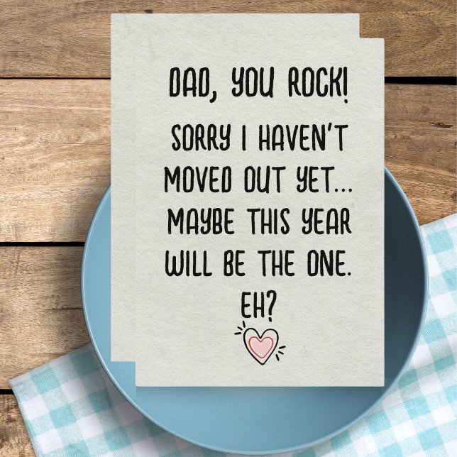 Festiva Tarjeta divertida del Día del Padre - Papá te amo  (Funny Father's Day Card - Dad You Rock Lockdown Tools)