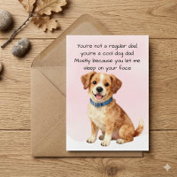 Tarjeta divertida del Día del Padre para papá perr