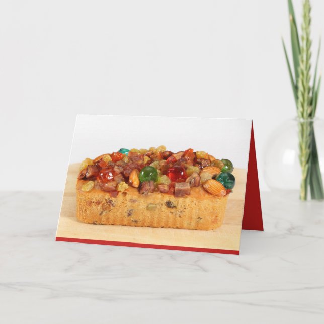Festiva Tarjeta divertida del fruitcake (Anverso)