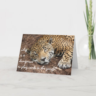 Festiva Tarjeta divertida del guepardo, personalizar para